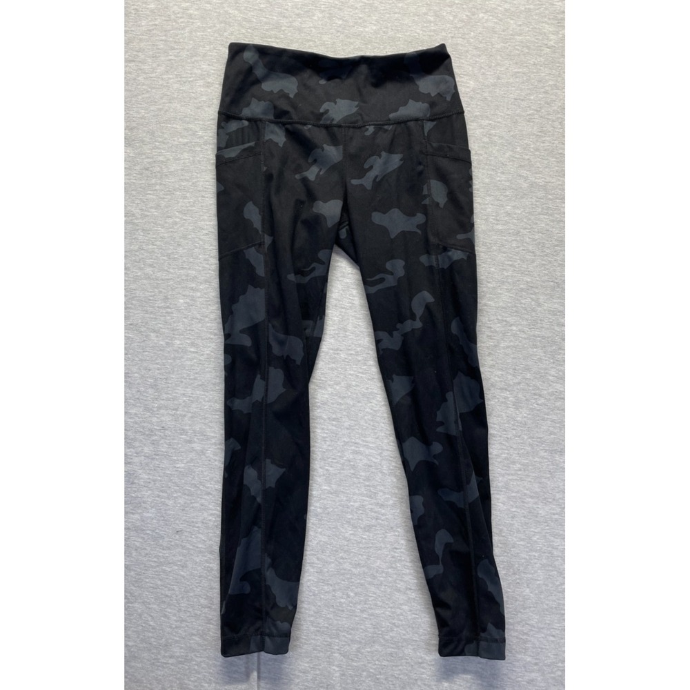90 Degree by Reflex Ankle Leggings Womens Medium Black Camouflage Gym & Training